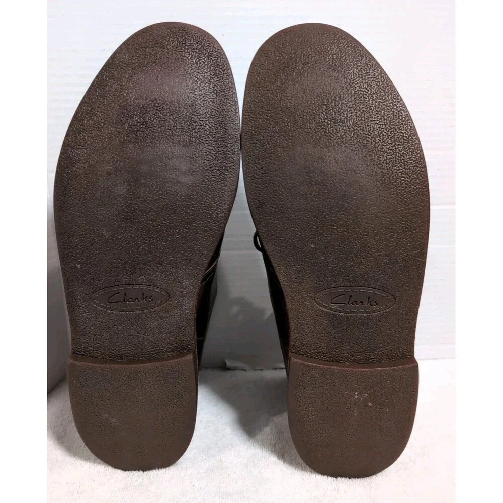 CLARKS BUSHACRE  GENUINE LEATHER CHUKKA BOOTS BROWN MEN'S SIZE 12 VGC